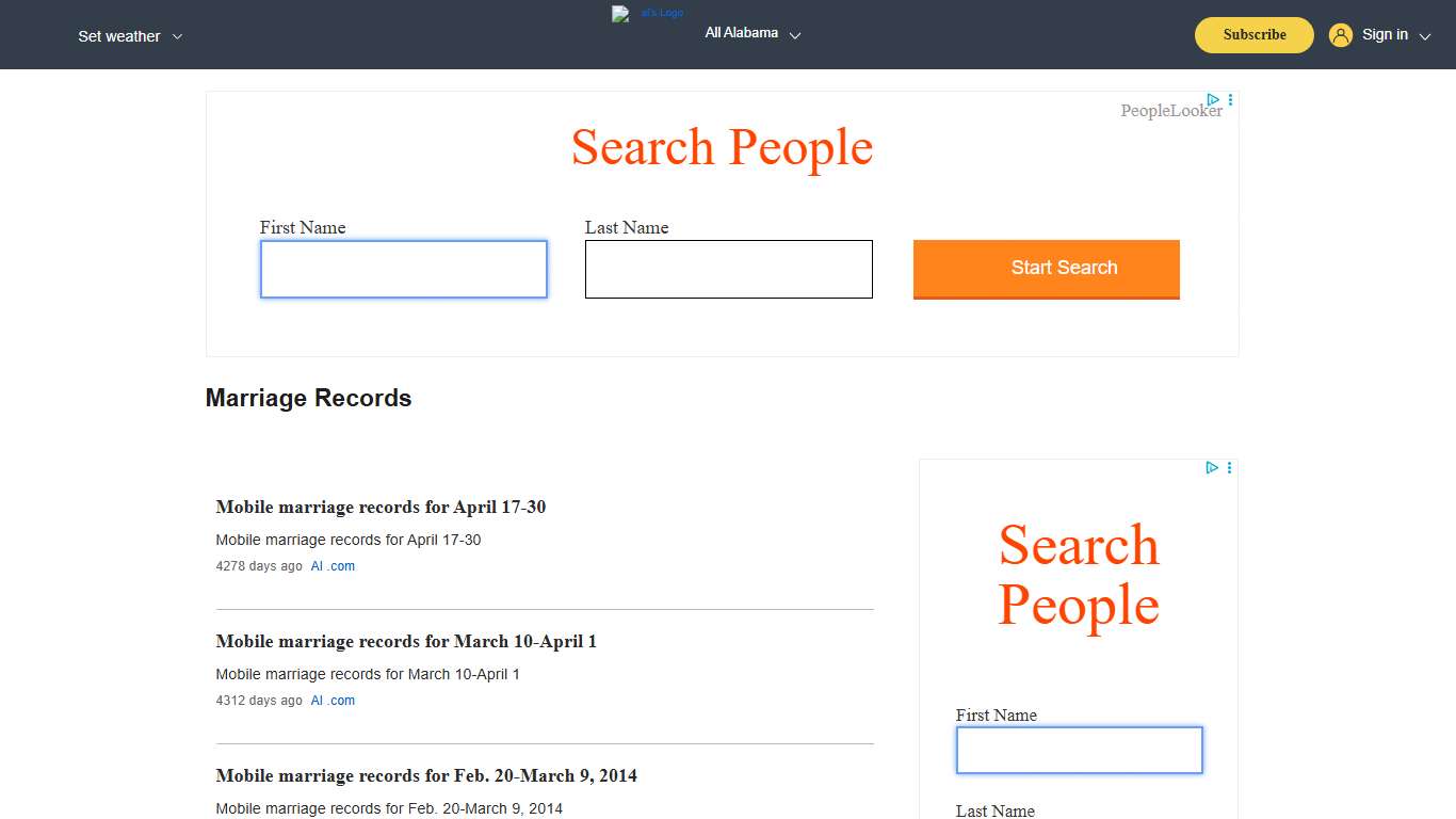 marriage records - al.com